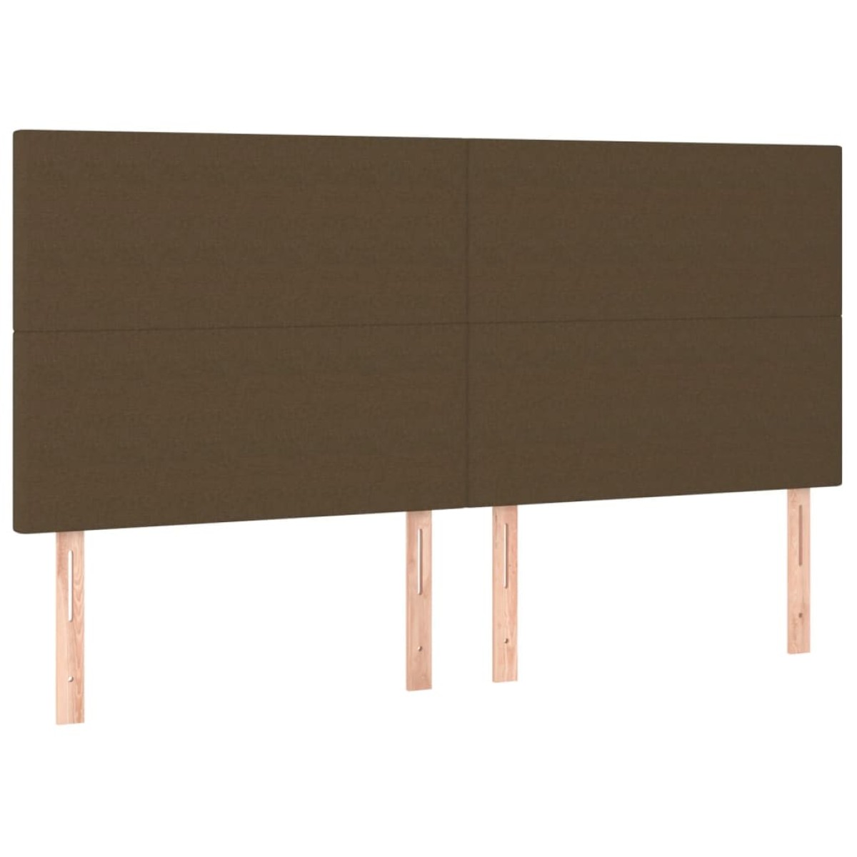 vidaXL Κεφαλάρια Κρεβατιού 4 τεμ. Σκ. Καφέ80 x 5 x 78/88εκ. Υφασμάτινο