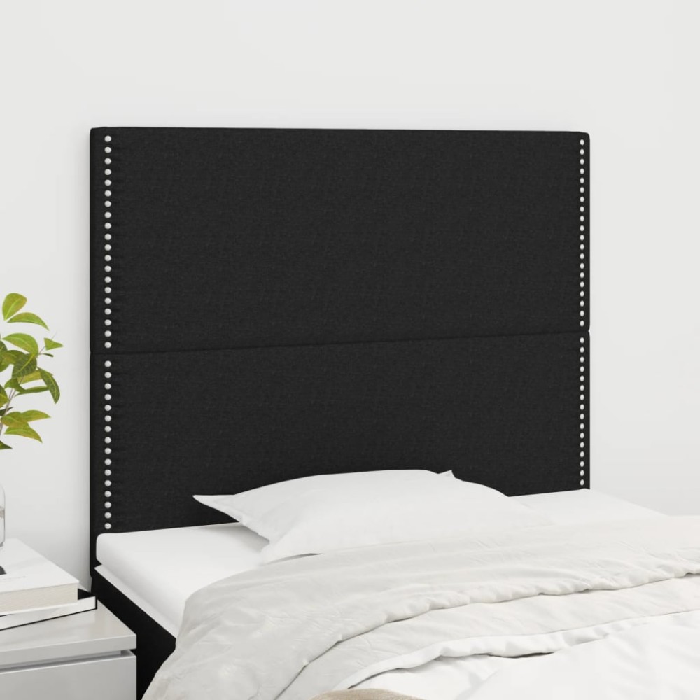 vidaXL Κεφαλάρι Μαύρο 90x5x118/128 εκ. Ύφασμα