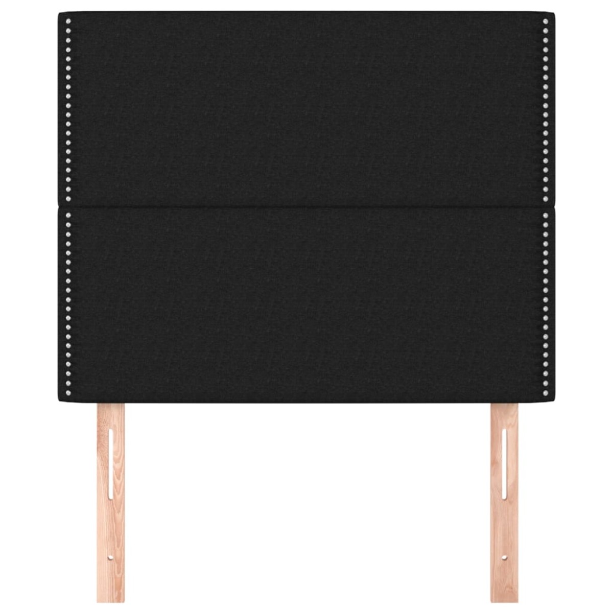 vidaXL Κεφαλάρια Κρεβατιού 2 τεμ. Μαύρο 90x5x78/88 εκ. Υφασμάτινο