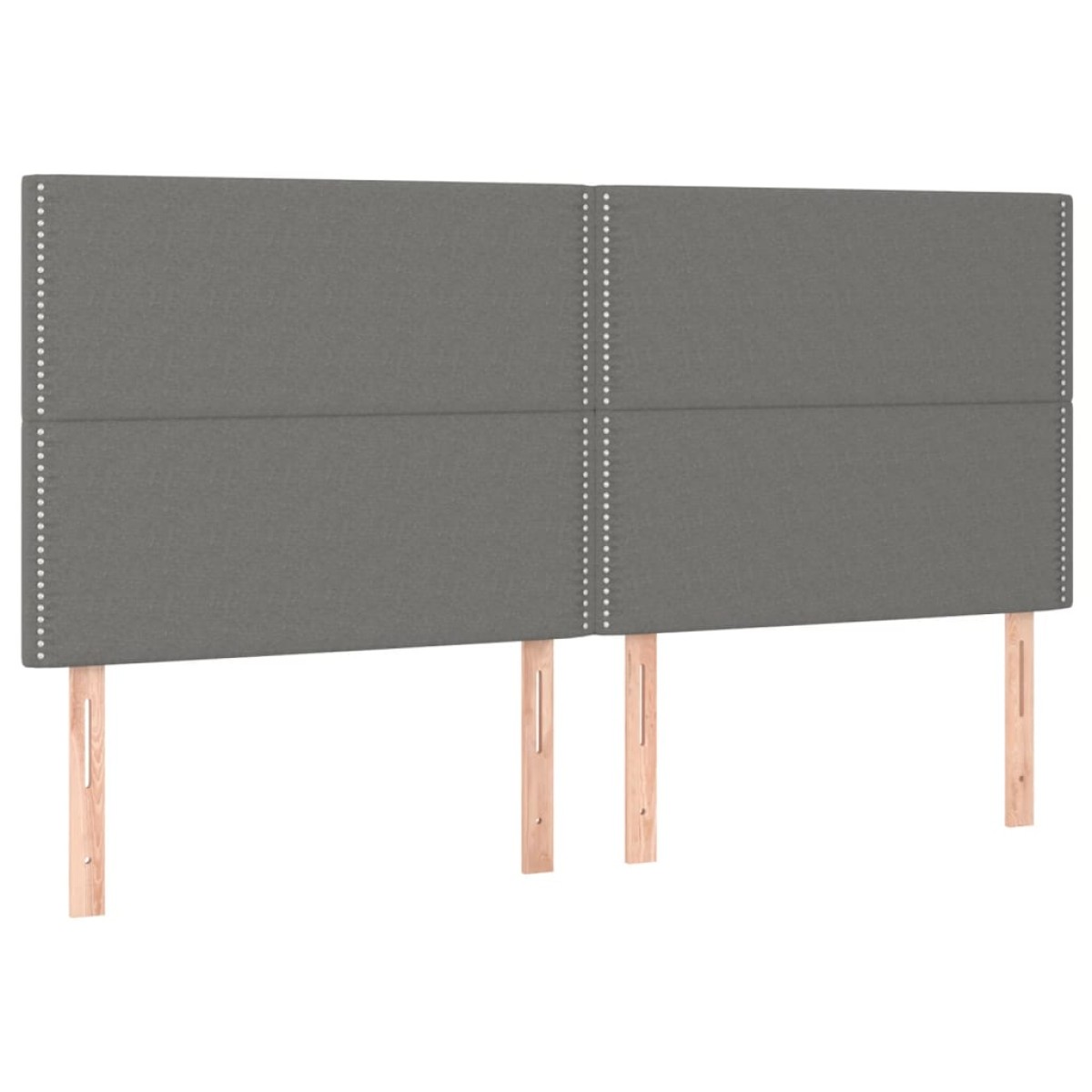 vidaXL Κεφαλάρια Κρεβατιού 4 τεμ. Σκ. Γκρι 100x5x78/88 εκ. Υφασμάτινο