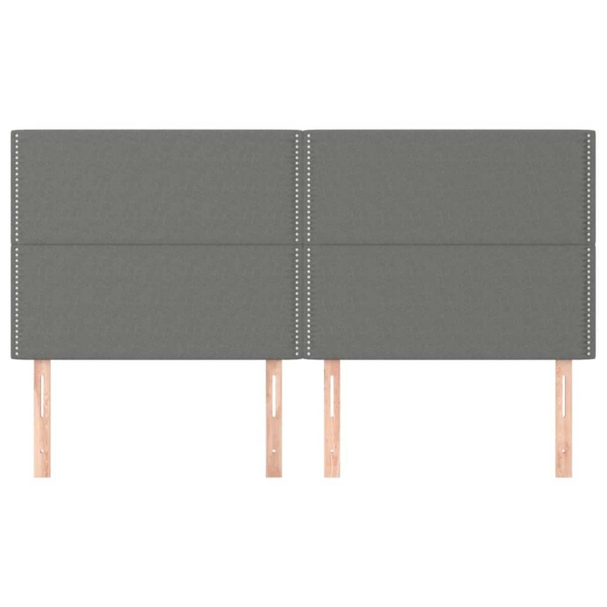 vidaXL Κεφαλάρια Κρεβατιού 4 τεμ. Σκ. Γκρι 100x5x78/88 εκ. Υφασμάτινο