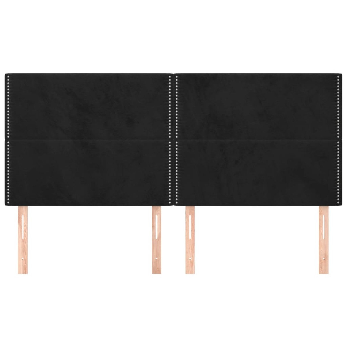 vidaXL Κεφαλάρια Κρεβατιού 4 τεμ. Μαύρο 90x5x78/88 εκ. Βελούδινο