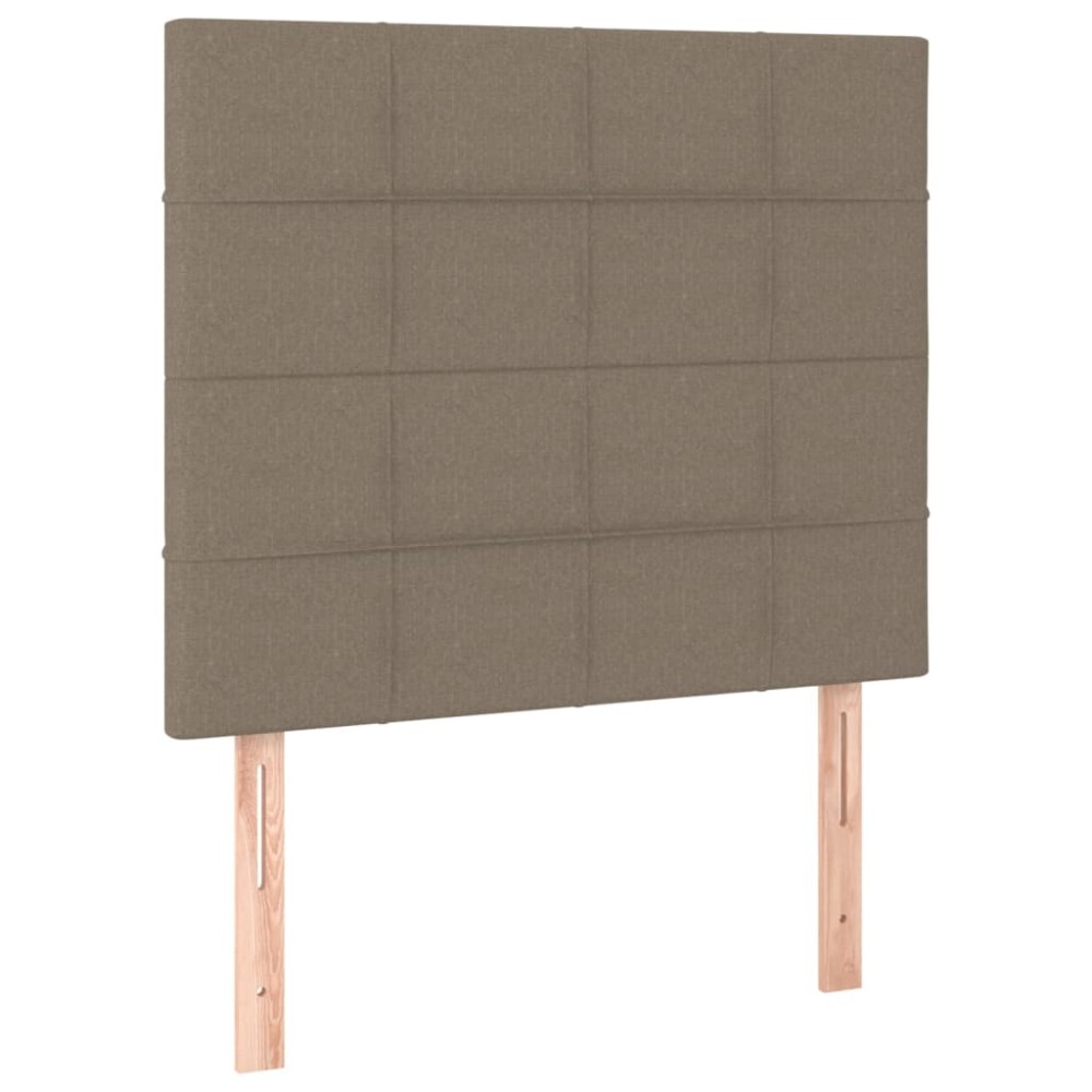 vidaXL Κεφαλάρι Κρεβατιού Μπεζ 90x5x118/128 εκ. Ύφασμα
