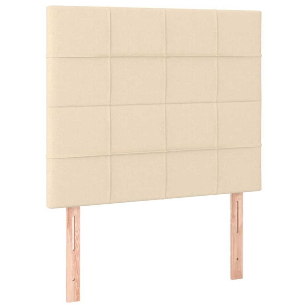 vidaXL Κεφαλάρι Κρεμ Ύφασμα 100x5x118/128 εκ.