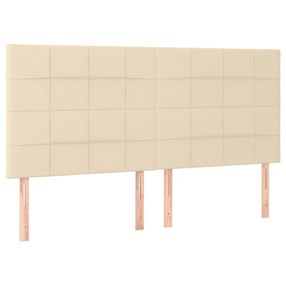 vidaXL Κεφαλάρια Κρεβατιού 4 τεμ. Κρεμ 90x5x78/88 εκ. Υφασμάτινο