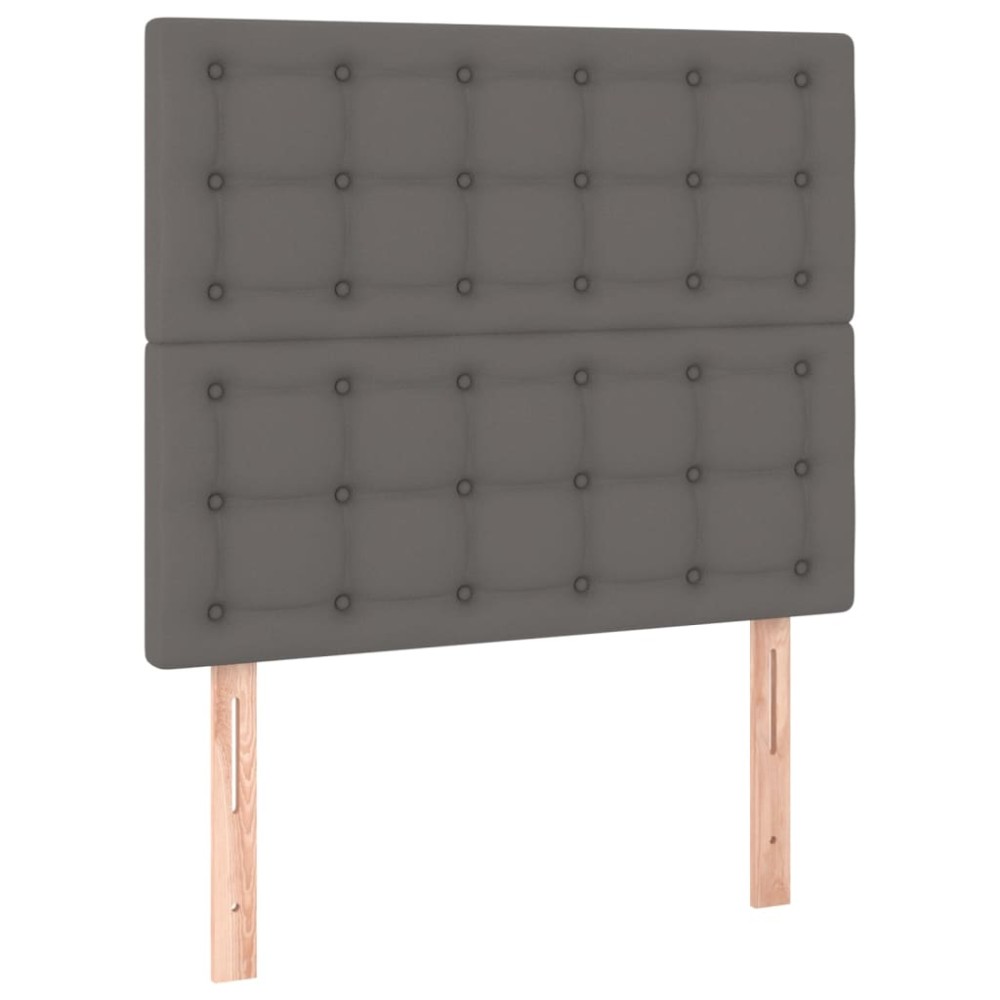 vidaXL Κεφαλάρι Γκρι 90x5x118/128 εκ. από Συνθετικό Δέρμα