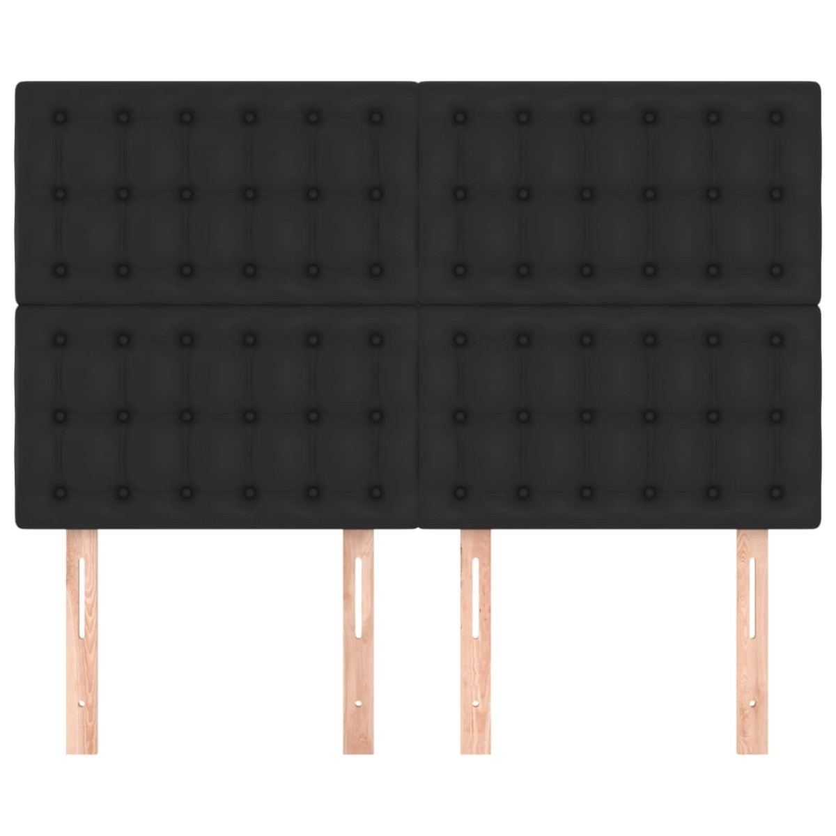 vidaXL Κεφαλάρια Κρεβατιού 4 τεμ. Μαύρα 72x5x78/88 εκ. Συνθετικό Δέρμα