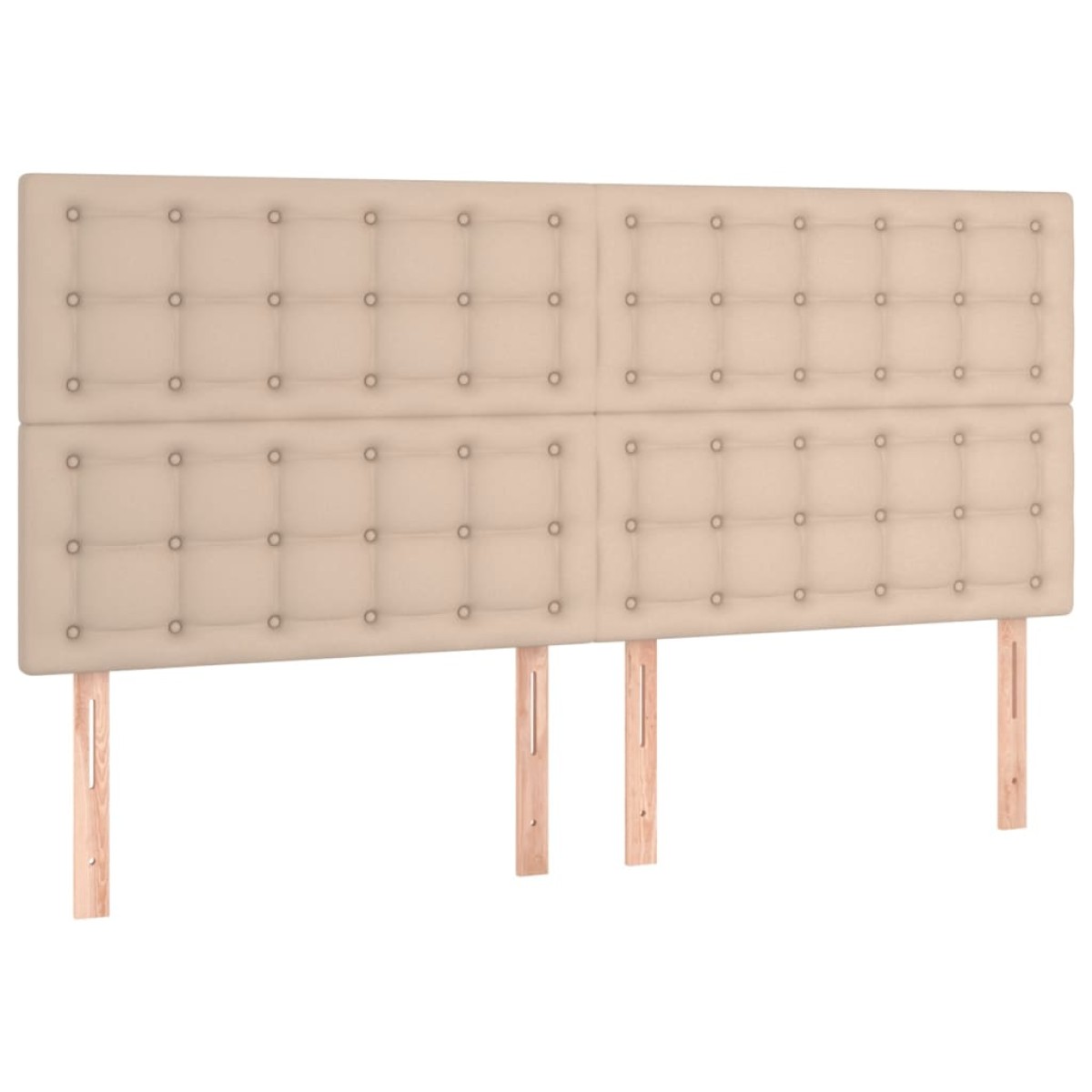 vidaXL Κεφαλάρια Κρεβατιού 4 τεμ. Καπουτσίνο 100x5x78/88εκ. Συνθ.Δέρμα