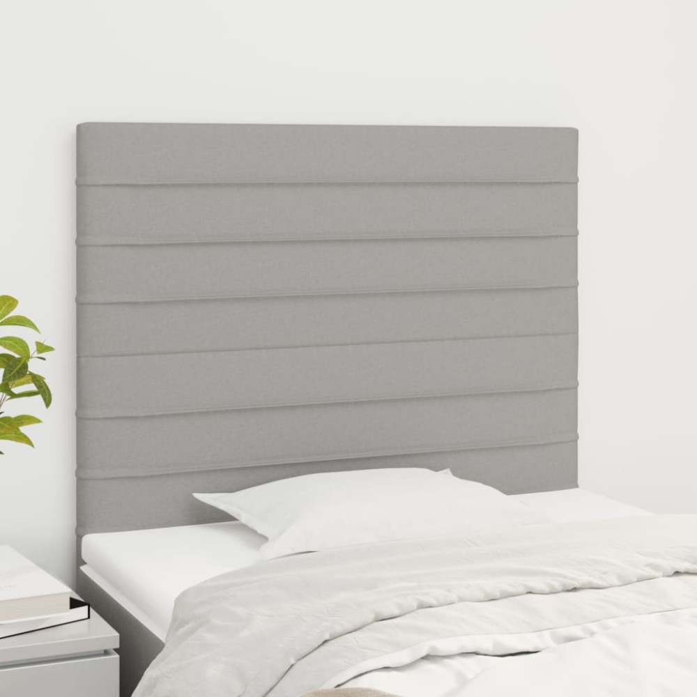 vidaXL Κεφαλάρι Ανοιχτό Γκρι 100x5x118/128 εκ. Ύφασμα