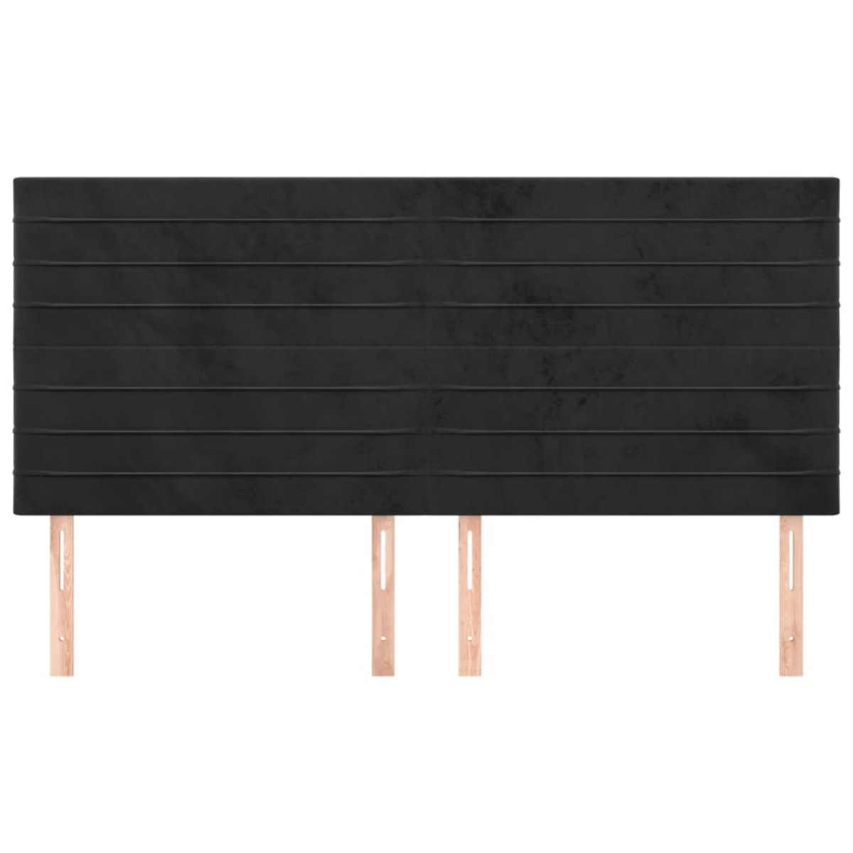 vidaXL Κεφαλάρια Κρεβατιού 4 τεμ. Μαύρο 100x5x78/88 εκ. Βελούδινο