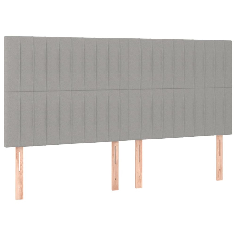 vidaXL Κεφαλάρι Ανοιχτό Γκρι 200x5x118/128 εκ. Ύφασμα