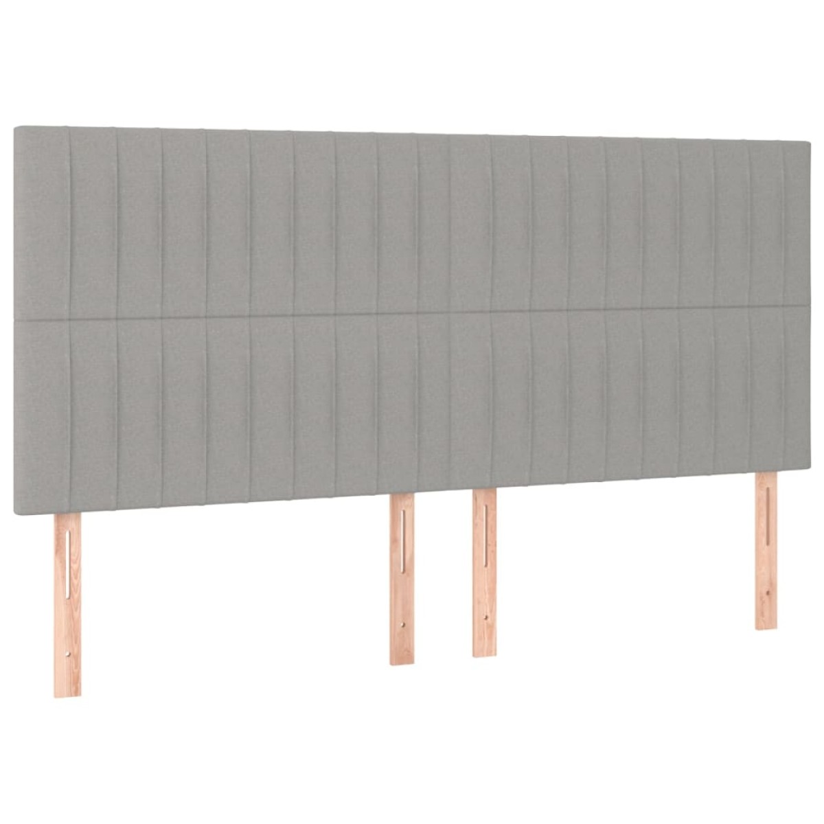 vidaXL Κεφαλάρια Κρεβατιού 4 τεμ.Αν. Γκρι 100x5x78/88 εκ. Υφασμάτινο