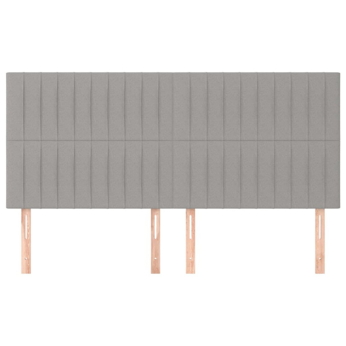 vidaXL Κεφαλάρια Κρεβατιού 4 τεμ.Αν. Γκρι 100x5x78/88 εκ. Υφασμάτινο