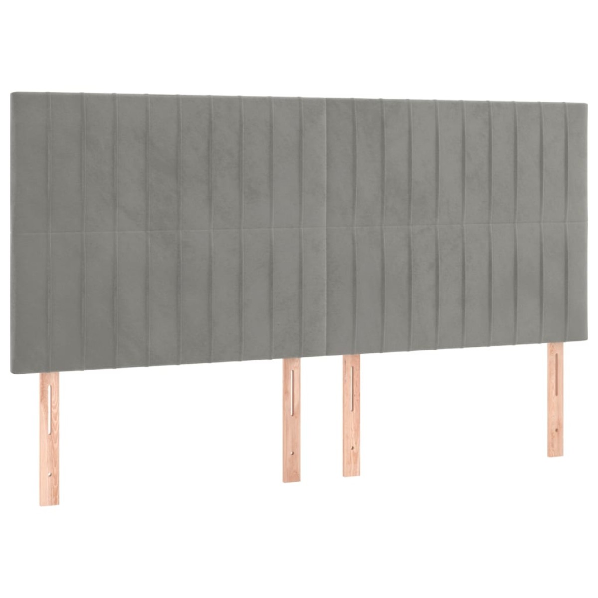 vidaXL Κεφαλάρια Κρεβατιού 4 τεμ. Αν. Γκρι 100x5x78/88 εκ. Βελούδινο