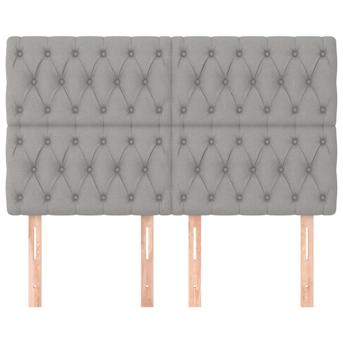 vidaXL Κεφαλάρια Κρεβατιού 4 τεμ. Αν. Γκρι 80x7x78/88 εκ. Υφασμάτινο