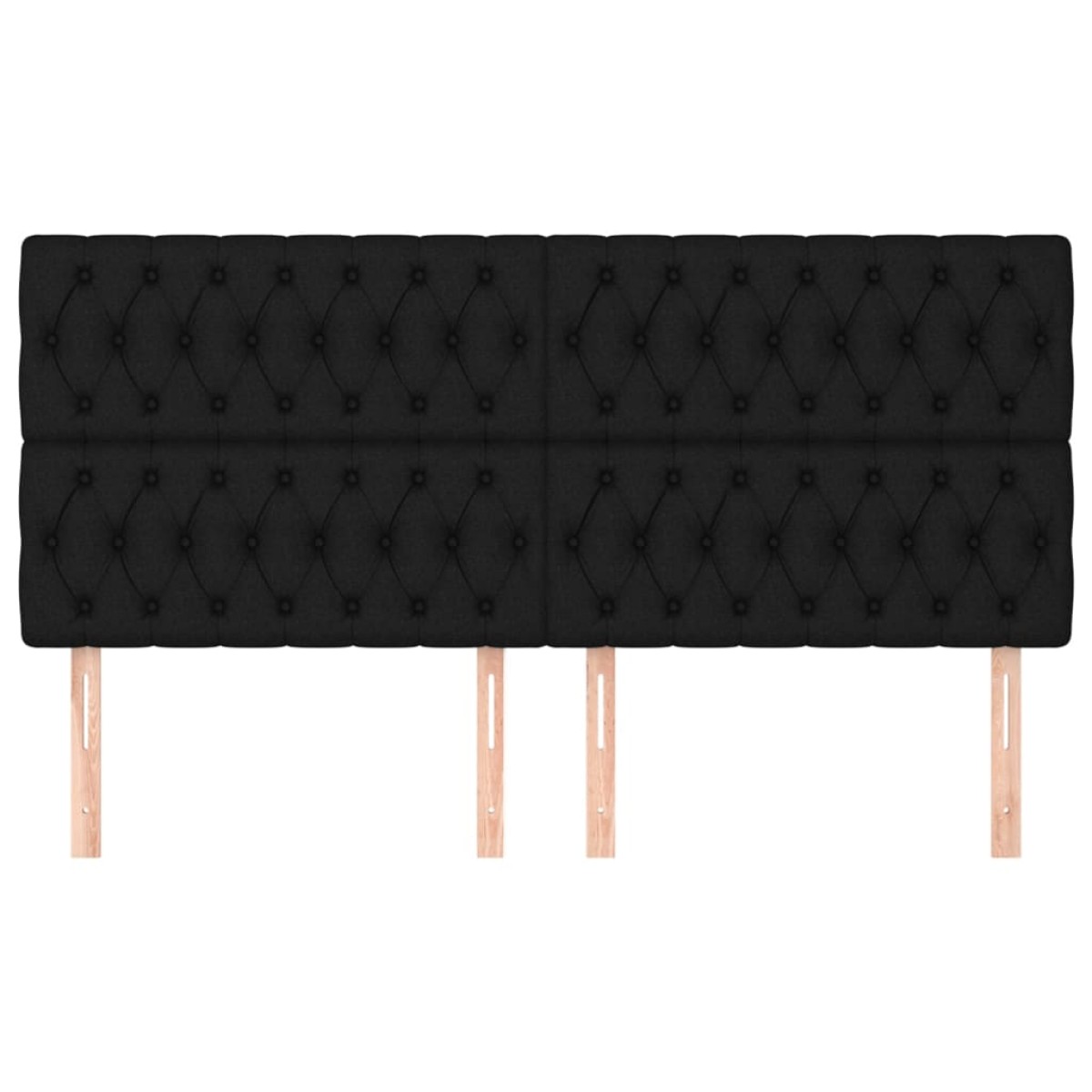 vidaXL Κεφαλάρια Κρεβατιού 4 τεμ. Μαύρο 100x7x78/88 εκ. Υφασμάτινο