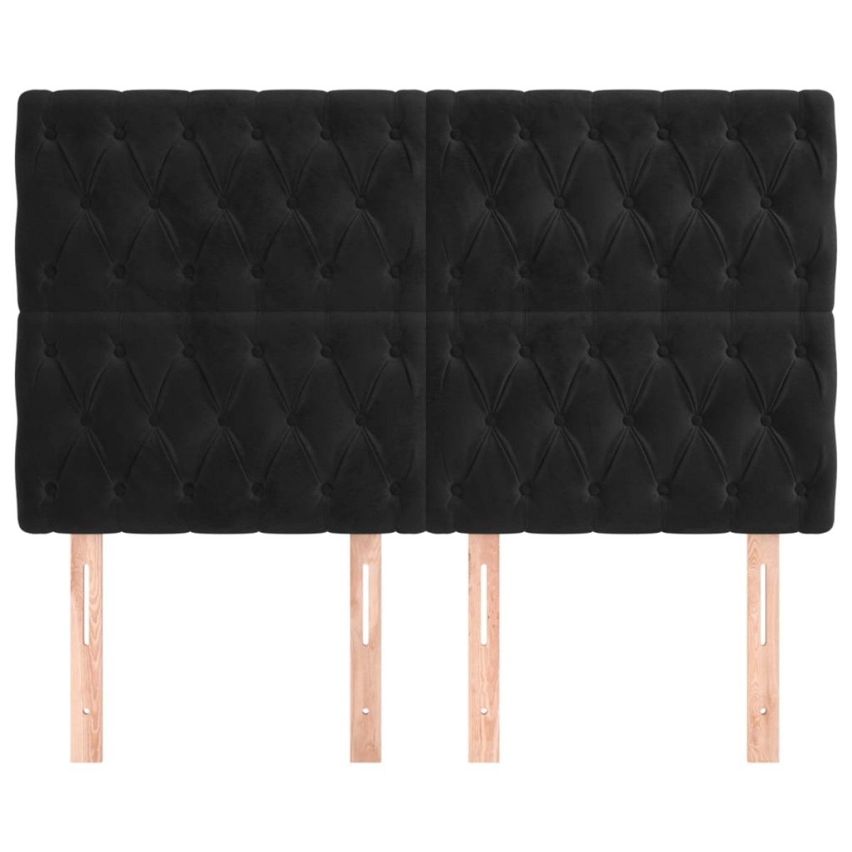 vidaXL Κεφαλάρια Κρεβατιού 4 τεμ. Μαύρο 72x7x78/88 εκ. Βελούδινο