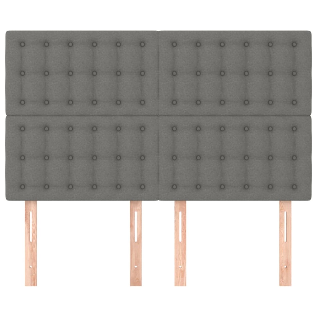 vidaXL Κεφαλάρια Κρεβατιού 4 τεμ. Σκ. Γκρι 72x5x78/88 εκ. Υφασμάτινα
