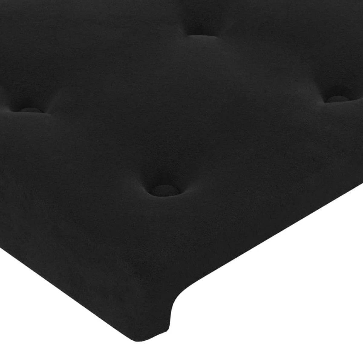 vidaXL Κεφαλάρια Κρεβατιού 2 τεμ. Μαύρα 80 x 5 x 78/88 εκ. Βελούδινο