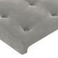 vidaXL Κεφαλάρια Κρεβατιού 2 τεμ. Αν. Γκρι 100x5x78/88 εκ. Βελούδινο