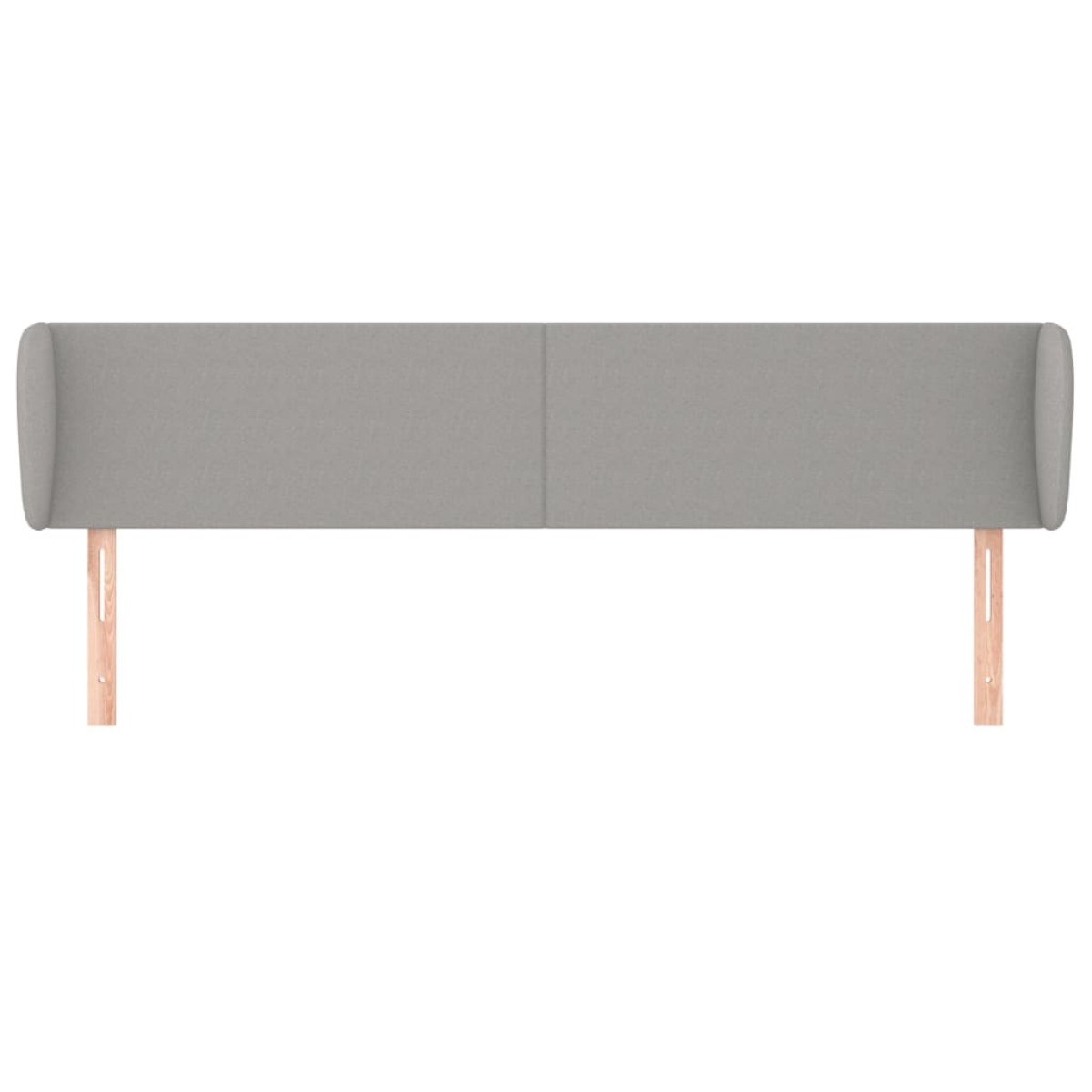 vidaXL Κεφαλάρι με Πτερύγια Ανοιχτό Γκρι 183x23x78/88 εκ. Υφασμάτινο