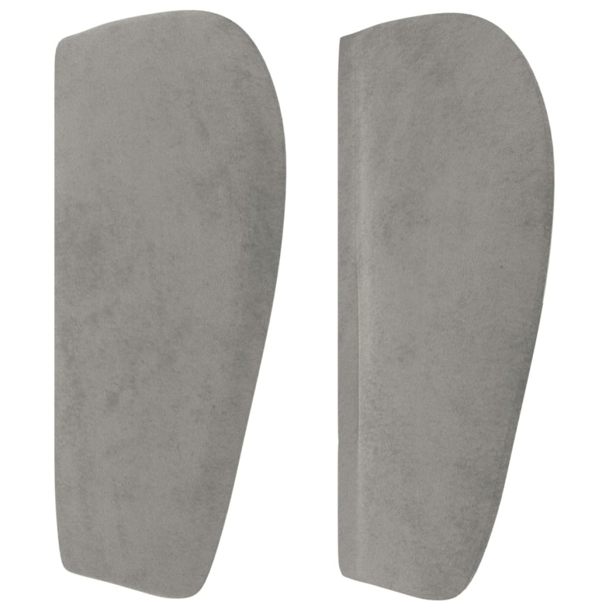 vidaXL Κεφαλάρι με Πτερύγια Ανοιχτό Γκρι 93x23x78/88 εκ. Βελούδινο