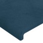 vidaXL Κεφαλάρι με Πτερύγια Σκούρο Μπλε 93x23x78/88 εκ. Βελούδινο