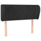 vidaXL Κεφαλάρι με Πτερύγια Μαύρο 103x23x78/88 εκ. Βελούδινο