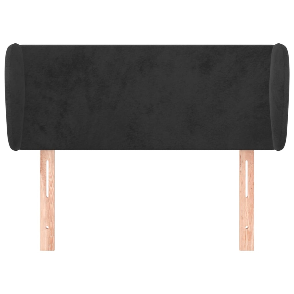 vidaXL Κεφαλάρι με Πτερύγια Μαύρο 103x23x78/88 εκ. Βελούδινο