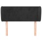 vidaXL Κεφαλάρι με Πτερύγια Μαύρο 103x23x78/88 εκ. Βελούδινο
