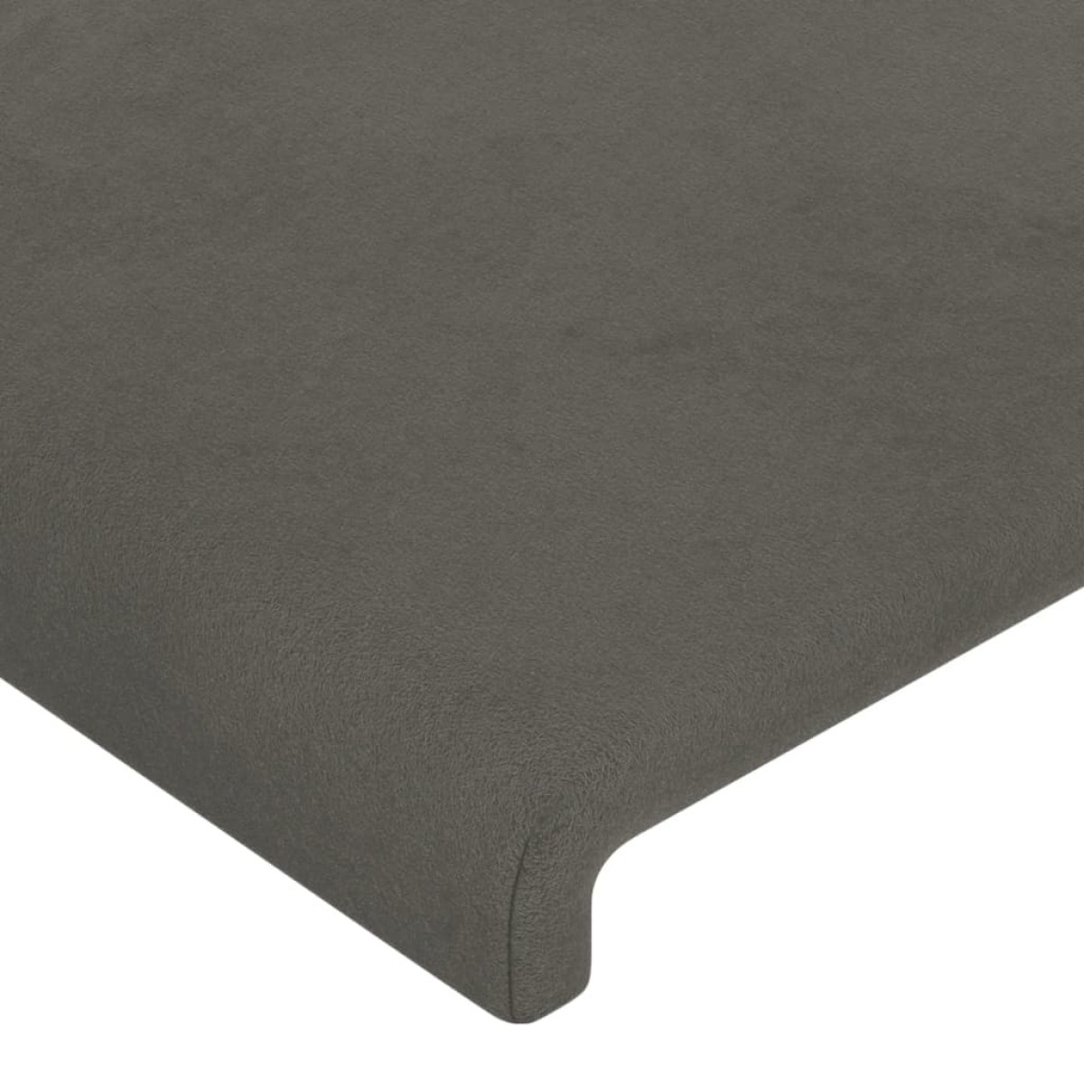 vidaXL Κεφαλάρι με Πτερύγια Σκούρο Γκρι 183x23x78/88 εκ. Βελούδινο