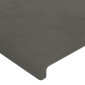 vidaXL Κεφαλάρι με Πτερύγια Σκούρο Γκρι 183x23x78/88 εκ. Βελούδινο