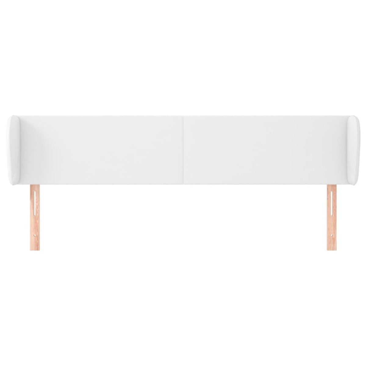vidaXL Κεφαλάρι με Πτερύγια Λευκό 163x23x78/88 εκ. Συνθετικό Δέρμα