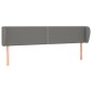 vidaXL Κεφαλάρι με Πτερύγια Σκούρο Γκρι 183x23x78/88 εκ. Υφασμάτινο