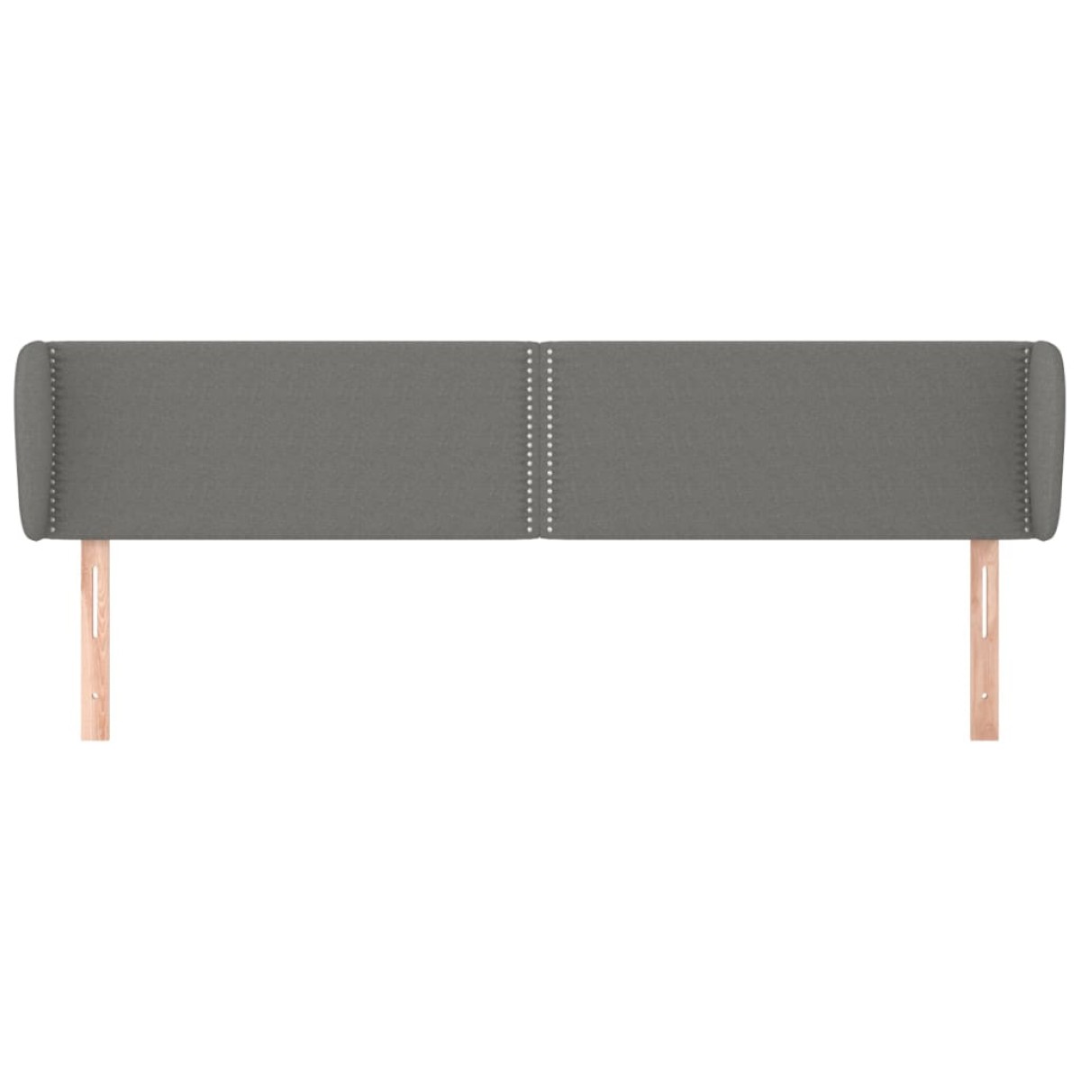 vidaXL Κεφαλάρι με Πτερύγια Σκούρο Γκρι 183x23x78/88 εκ. Υφασμάτινο