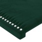 vidaXL Κεφαλάρι με Πτερύγια Σκούρο Πράσινο 103x23x78/88 εκ. Βελούδινο