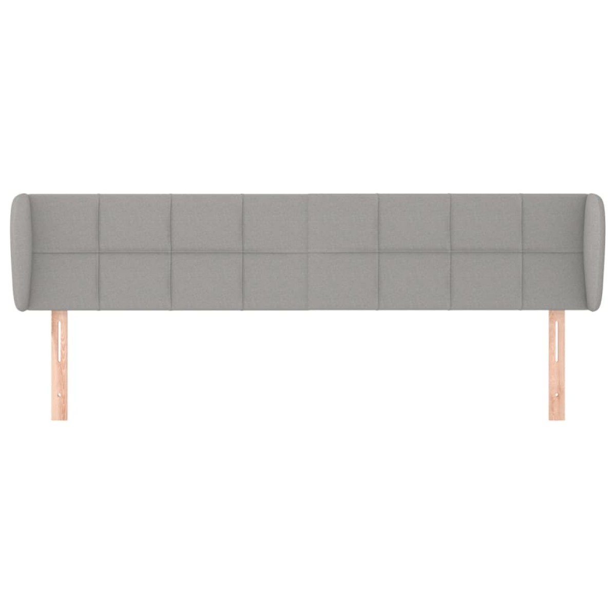 vidaXL Κεφαλάρι με Πτερύγια Ανοιχτό Γκρι 203x23x78/88 εκ. Υφασμάτινο