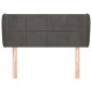 vidaXL Κεφαλάρι με Πτερύγια Σκούρο Γκρι 93x23x78/88 εκ. Βελούδινο