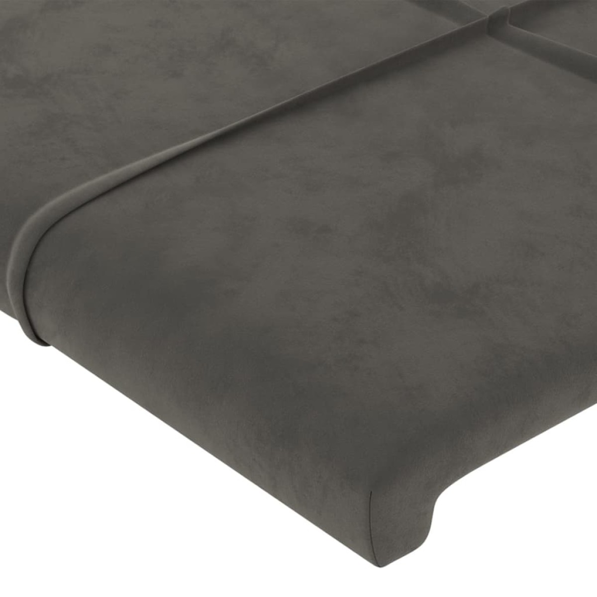 vidaXL Κεφαλάρι με Πτερύγια Σκούρο Γκρι 93x23x78/88 εκ. Βελούδινο