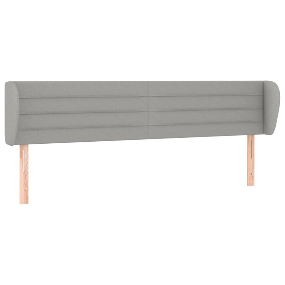 vidaXL Κεφαλάρι με Πτερύγια Ανοιχτό Γκρι 203x23x78/88 εκ. Υφασμάτινο