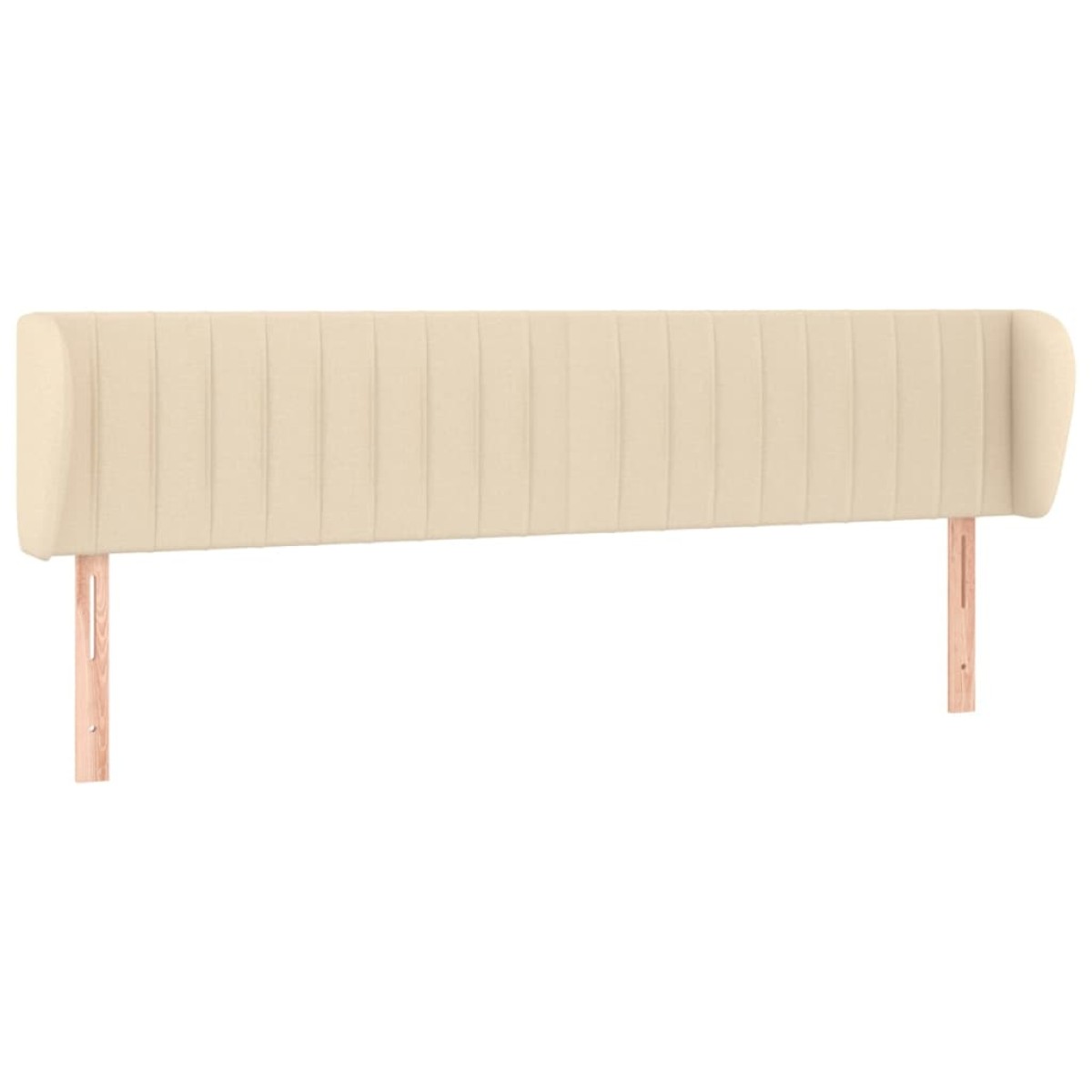 vidaXL Κεφαλάρι με Πτερύγια Κρεμ 163x23x78/88 εκ. Υφασμάτινο