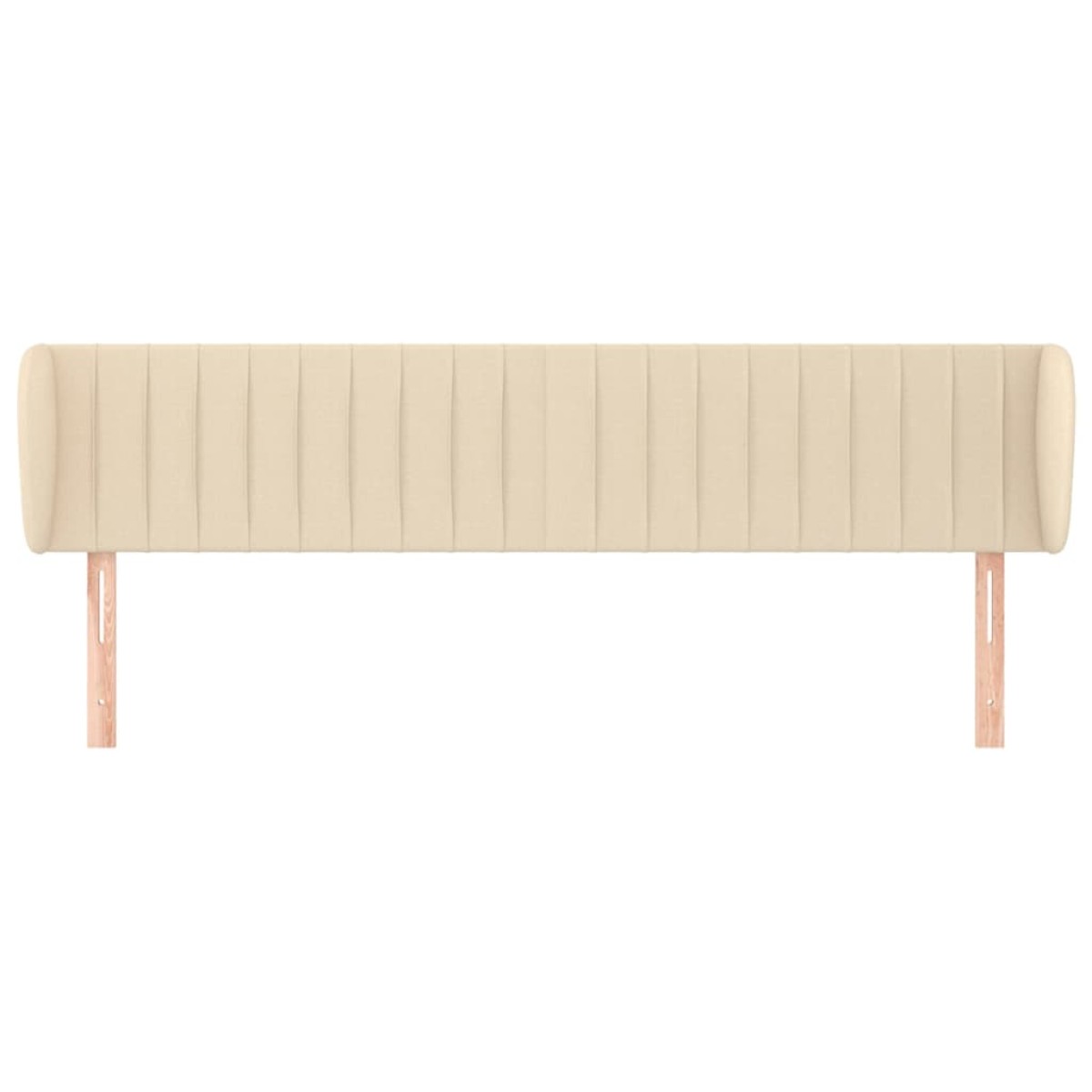 vidaXL Κεφαλάρι με Πτερύγια Κρεμ 163x23x78/88 εκ. Υφασμάτινο