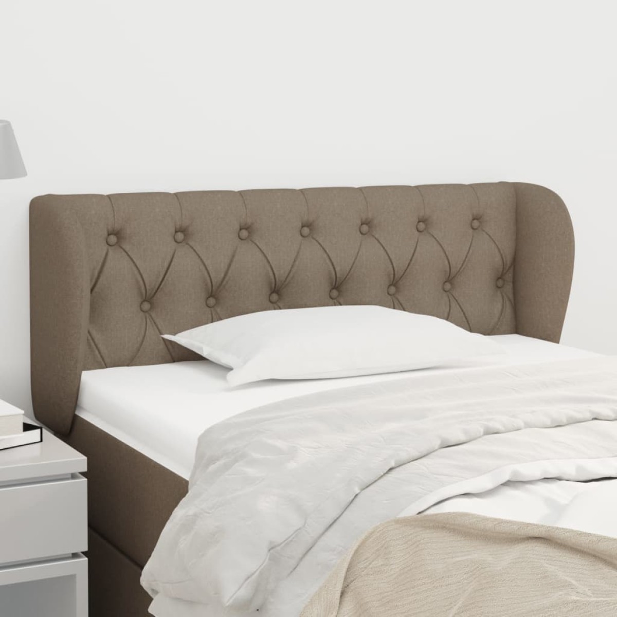 vidaXL Κεφαλάρι με Πτερύγια Taupe 93x23x78/88 εκ. Υφασμάτινο