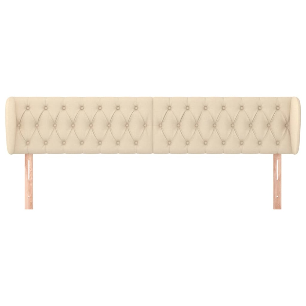 vidaXL Κεφαλάρι με Πτερύγια Κρεμ 183x23x78/88 εκ. Υφασμάτινο