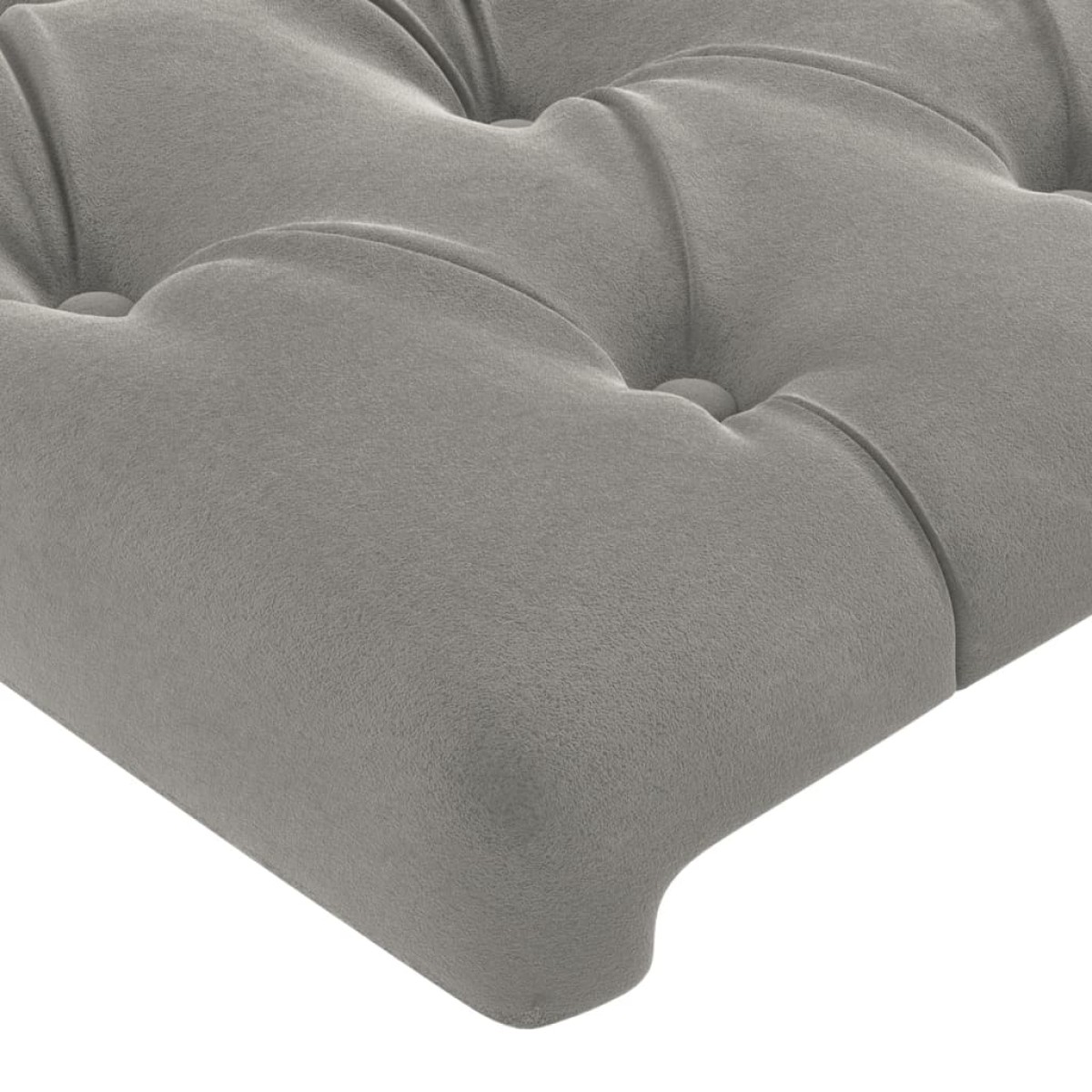vidaXL Κεφαλάρι με Πτερύγια Ανοιχτό Γκρι 147x23x78/88 εκ. Βελούδινο