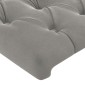 vidaXL Κεφαλάρι με Πτερύγια Ανοιχτό Γκρι 147x23x78/88 εκ. Βελούδινο