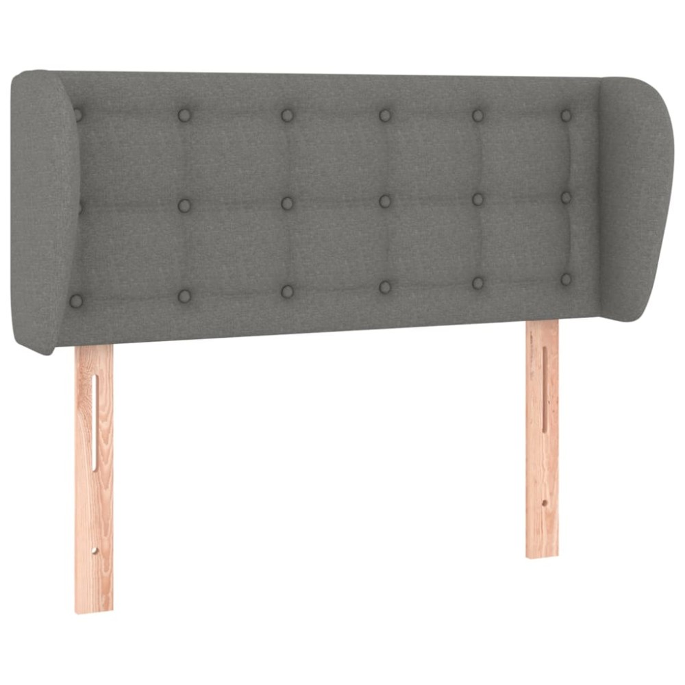 vidaXL Κεφαλάρι με Πτερύγια Σκούρο Γκρι 83x23x78/88 εκ. Υφασμάτινο