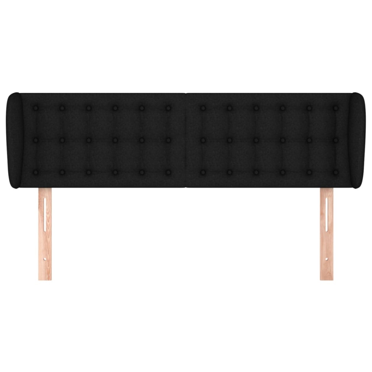 vidaXL Κεφαλάρι με Πτερύγια Μαύρο 147 x 23 x 78/88 εκ. Υφασμάτινο