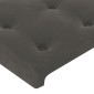 vidaXL Κεφαλάρι με Πτερύγια Σκούρο Γκρι 83x23x78/88 εκ. Βελούδινο