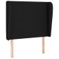 vidaXL Κεφαλάρι με Πτερύγια Μαύρο 93 x 23 x 118/128 εκ. Υφασμάτινο